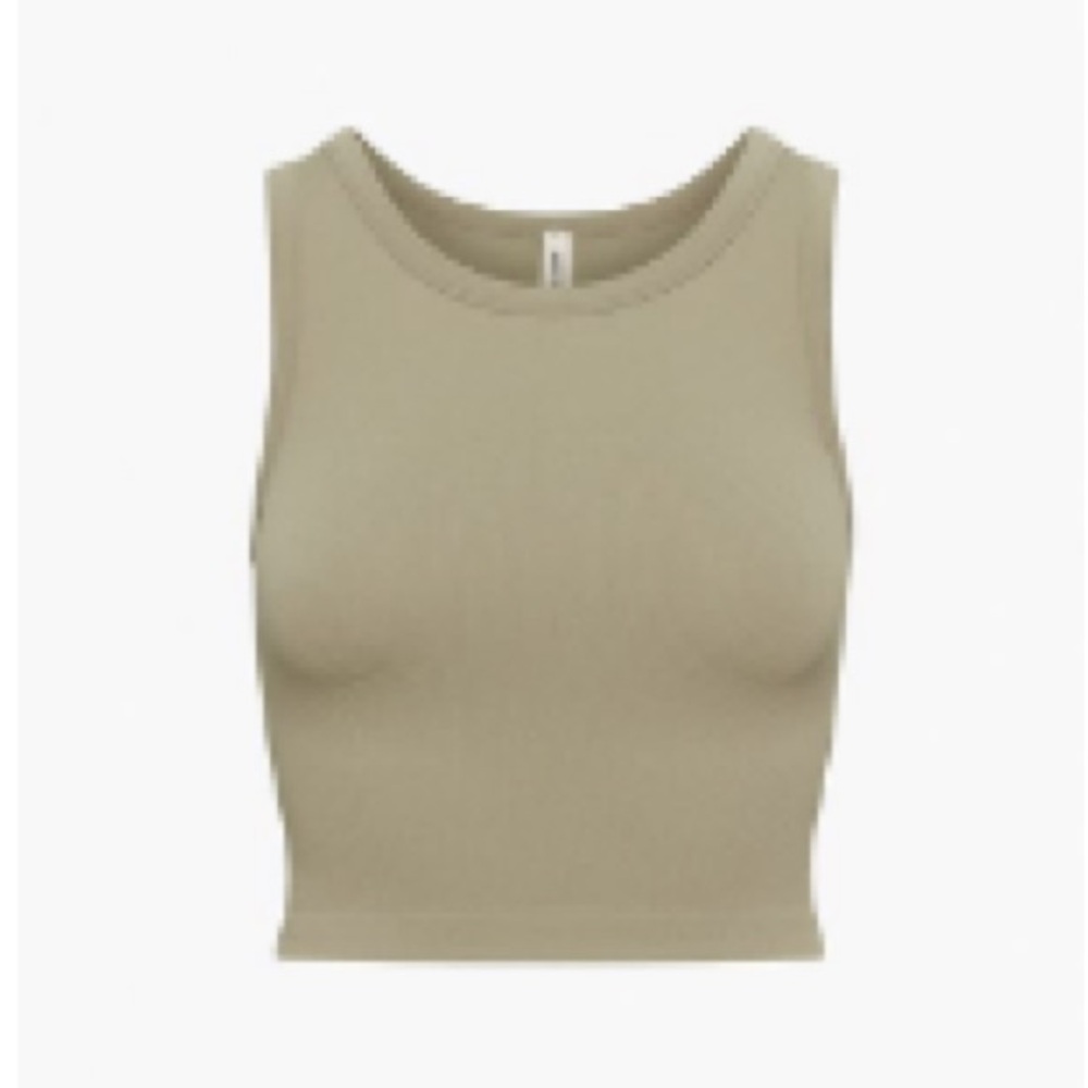 Aritzia Sunday Best Sinchsemless Tank Top Dry Green Basil color